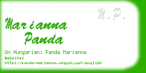 marianna panda business card